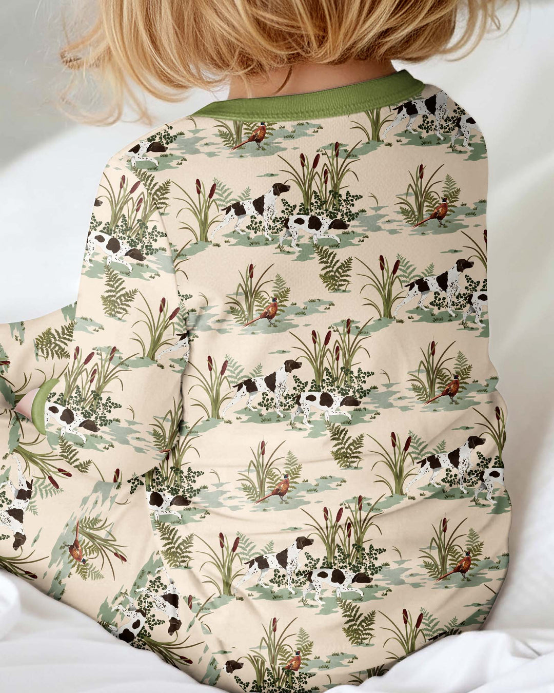 Vintage Pheasant & Hunting Dog Field Family Matching Bamboo Convertible Zippy