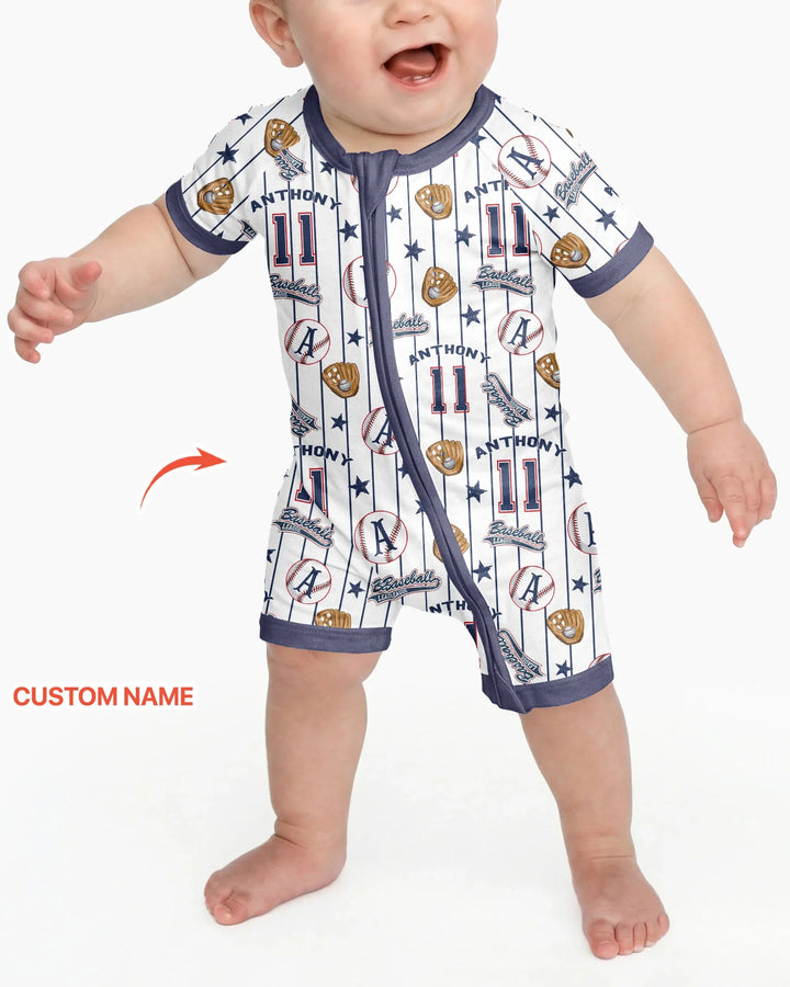 Custom Name Baseball Time Bamboo Shorty Zippy