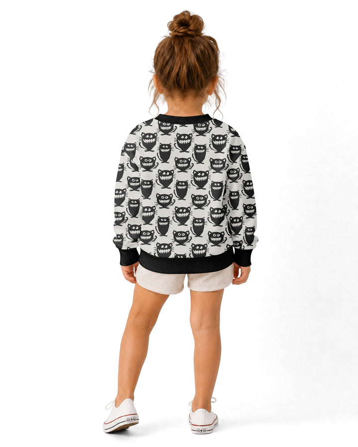Halloween Monster Cats Bamboo Crewneck Sweatshirt