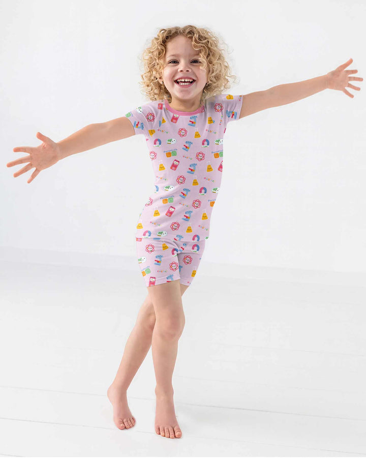 Scientist Lover Family Matching Bamboo Two Piece Short Sleeve Shorts Pajama Set