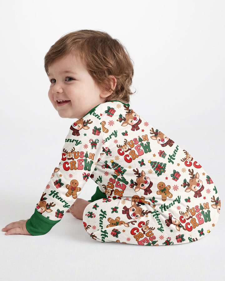Personalized Christmas Cousin Crew Bamboo Convertible Zippy