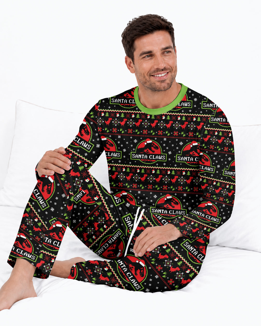 Santa Claws Christmas Bamboo Men's Pajama Set