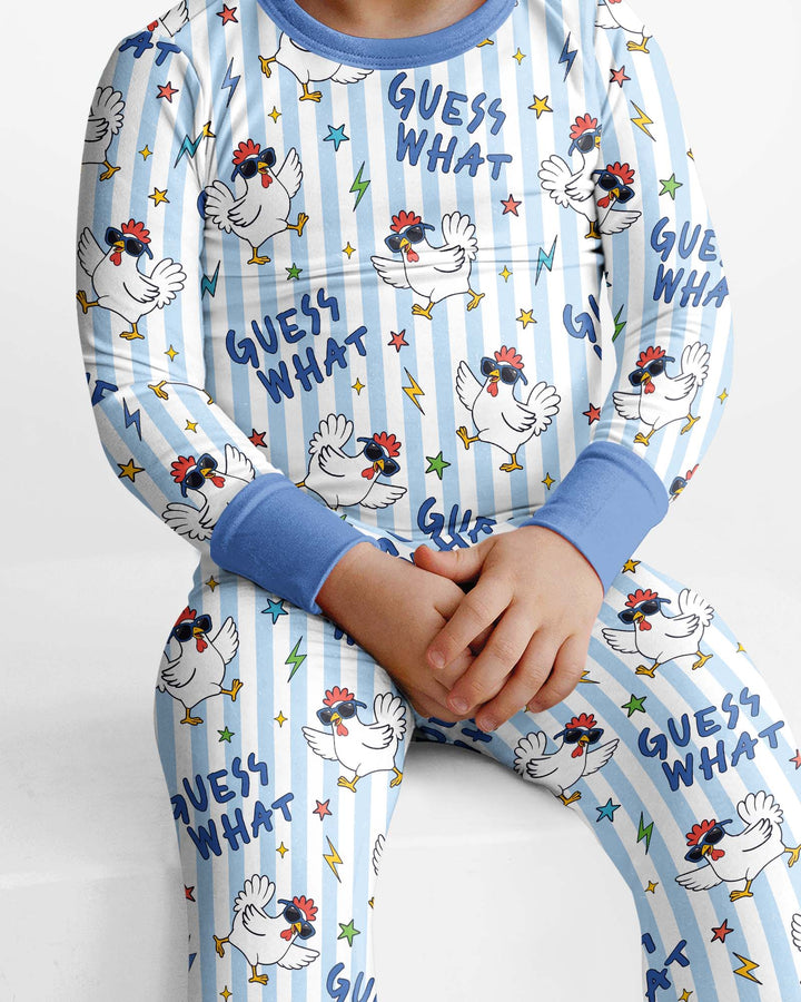 Guess What? Chicken Butt! Bamboo Two Piece Long Sleeve Pajama Set