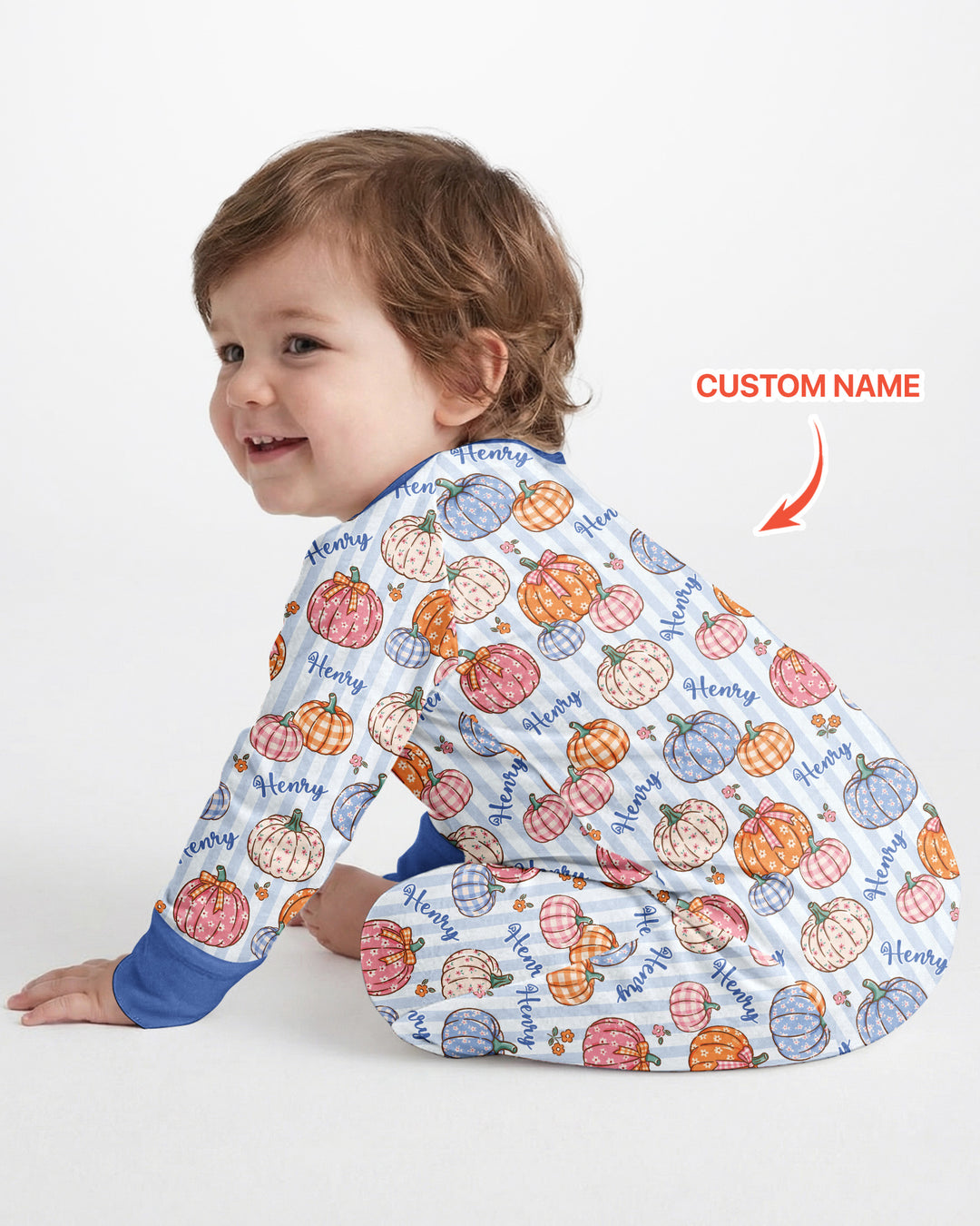 Custom Name Pumpkin Patch Bamboo Convertible Zippy