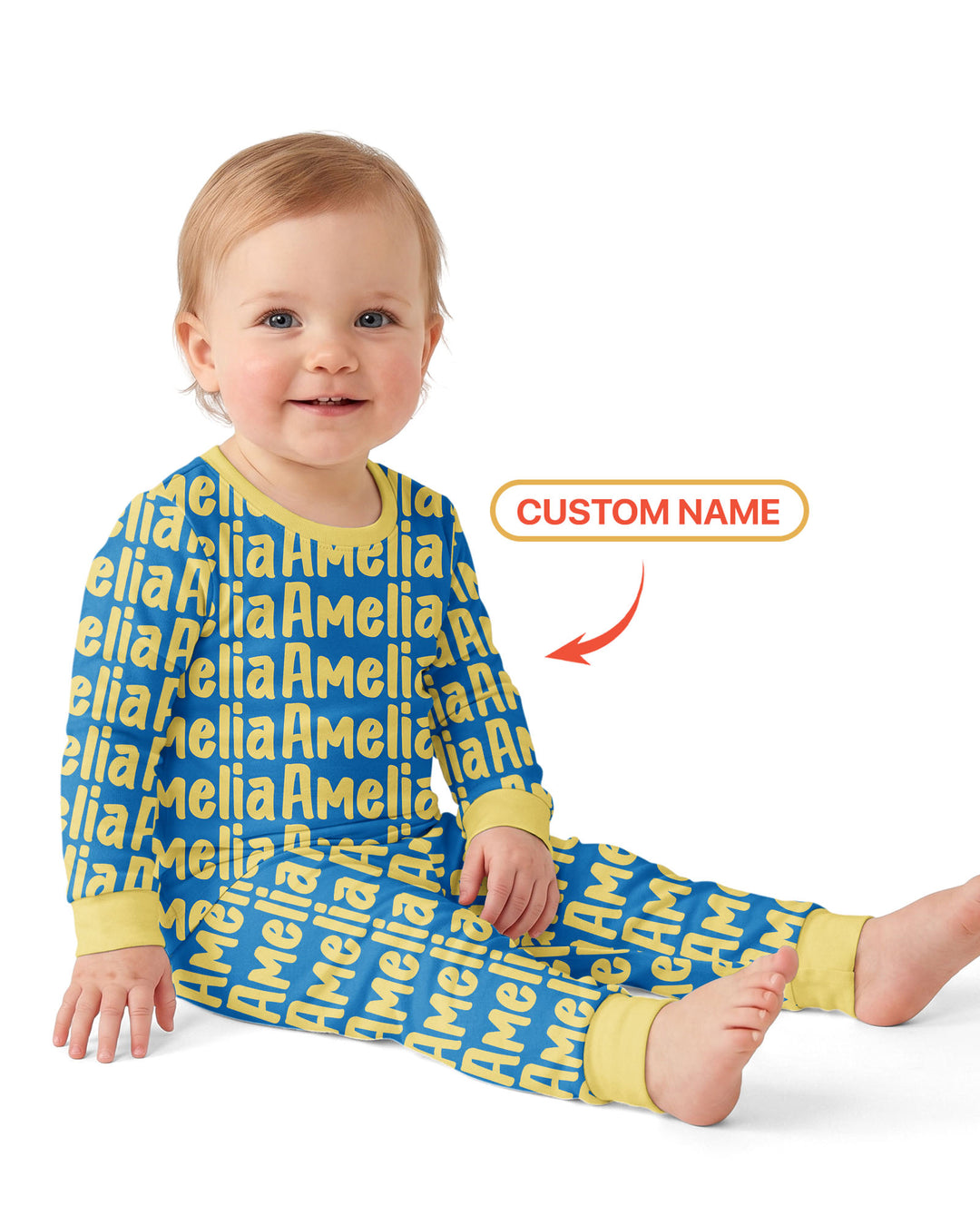 Little Letters Bamboo Two Piece Long Sleeve Pajama Set Bamboo Two Piece Long Sleeve Pajama Set