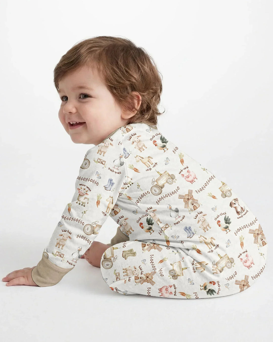 Old McDonald Farm Family Matching Bamboo Convertible Zippy