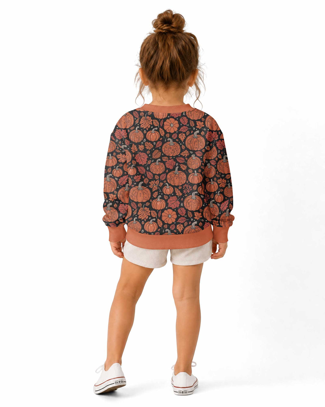 Retro Halloween Pumpkins Bamboo Crewneck Sweatshirt