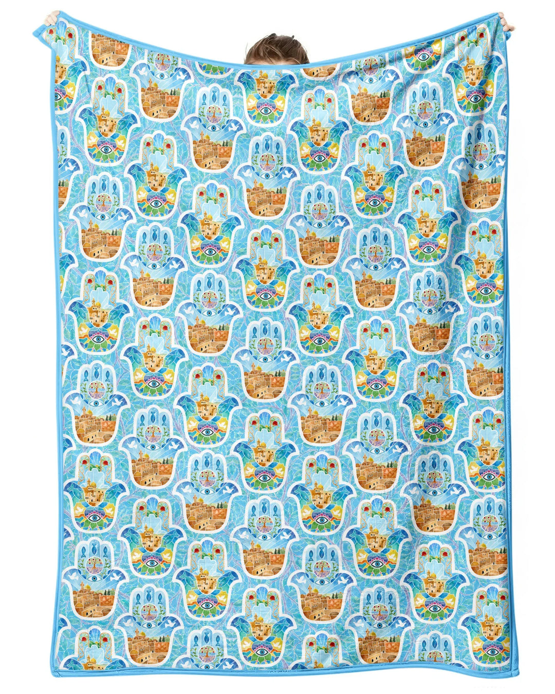 Hamsa Hand Bamboo Blanket
