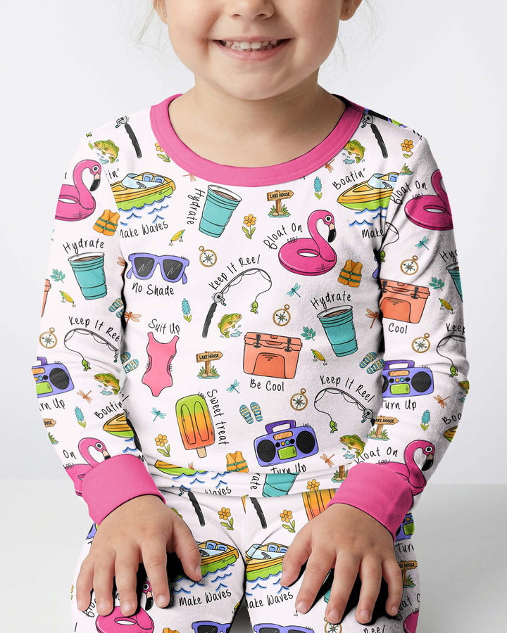 Lake Days Bamboo Two Piece Long Sleeve Pajama Set