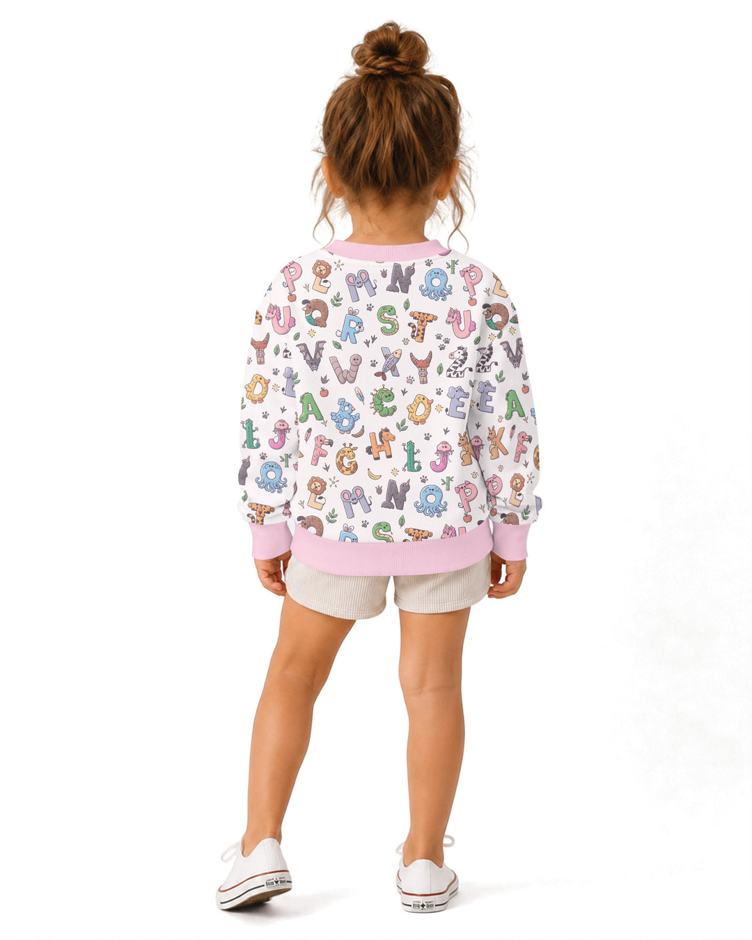Animals Alphabet Bamboo Crewneck Sweatshirt