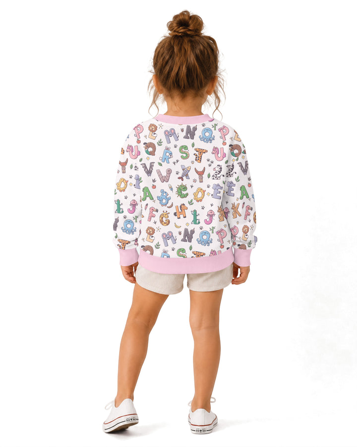 Animals Alphabet Bamboo Crewneck Sweatshirt