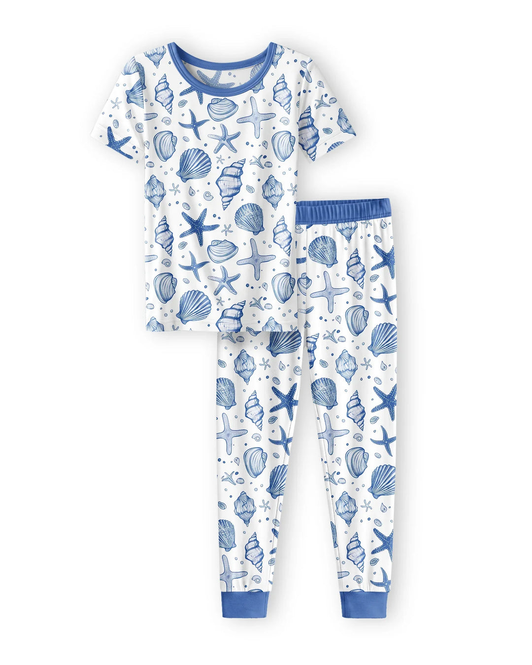 Coastal Charm Family Matching Bamboo Two Piece Short Sleeve Pajama Set