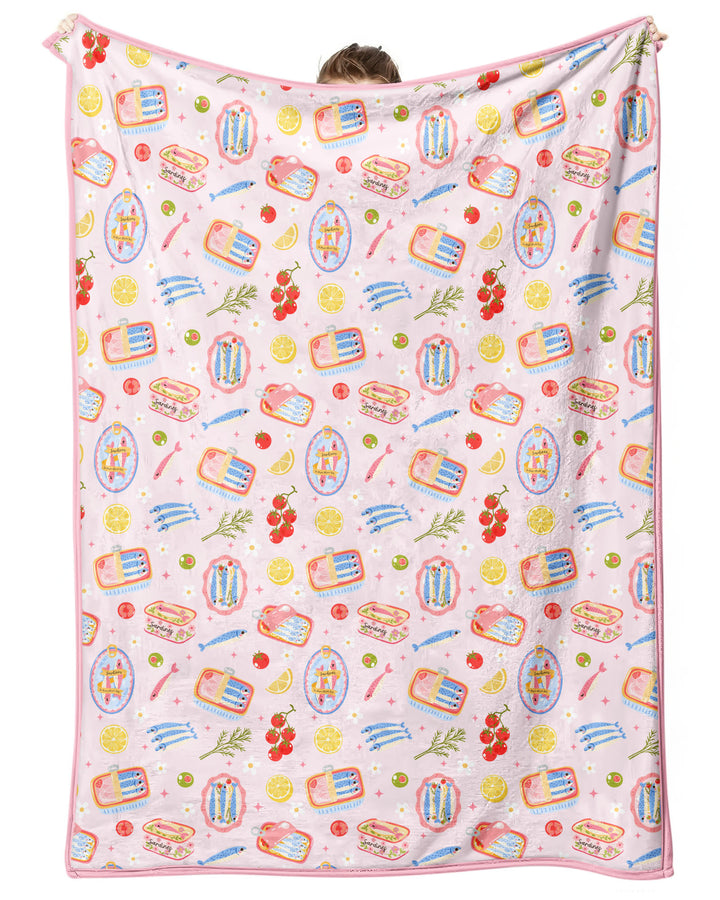 Preppy Sardines Bamboo Blanket