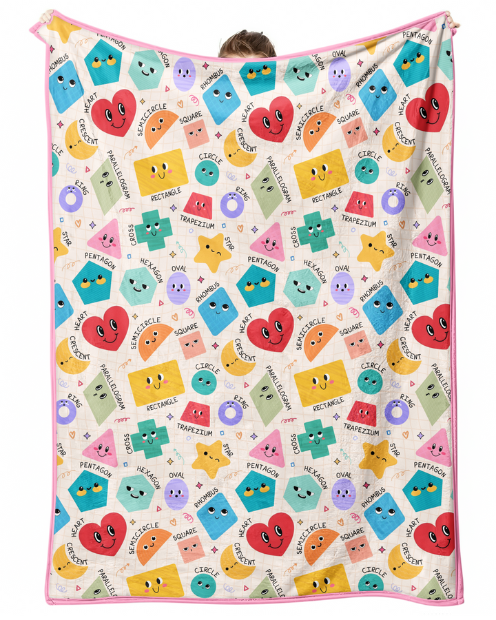 Happy Shape Squad Family Matching Bamboo Blanket