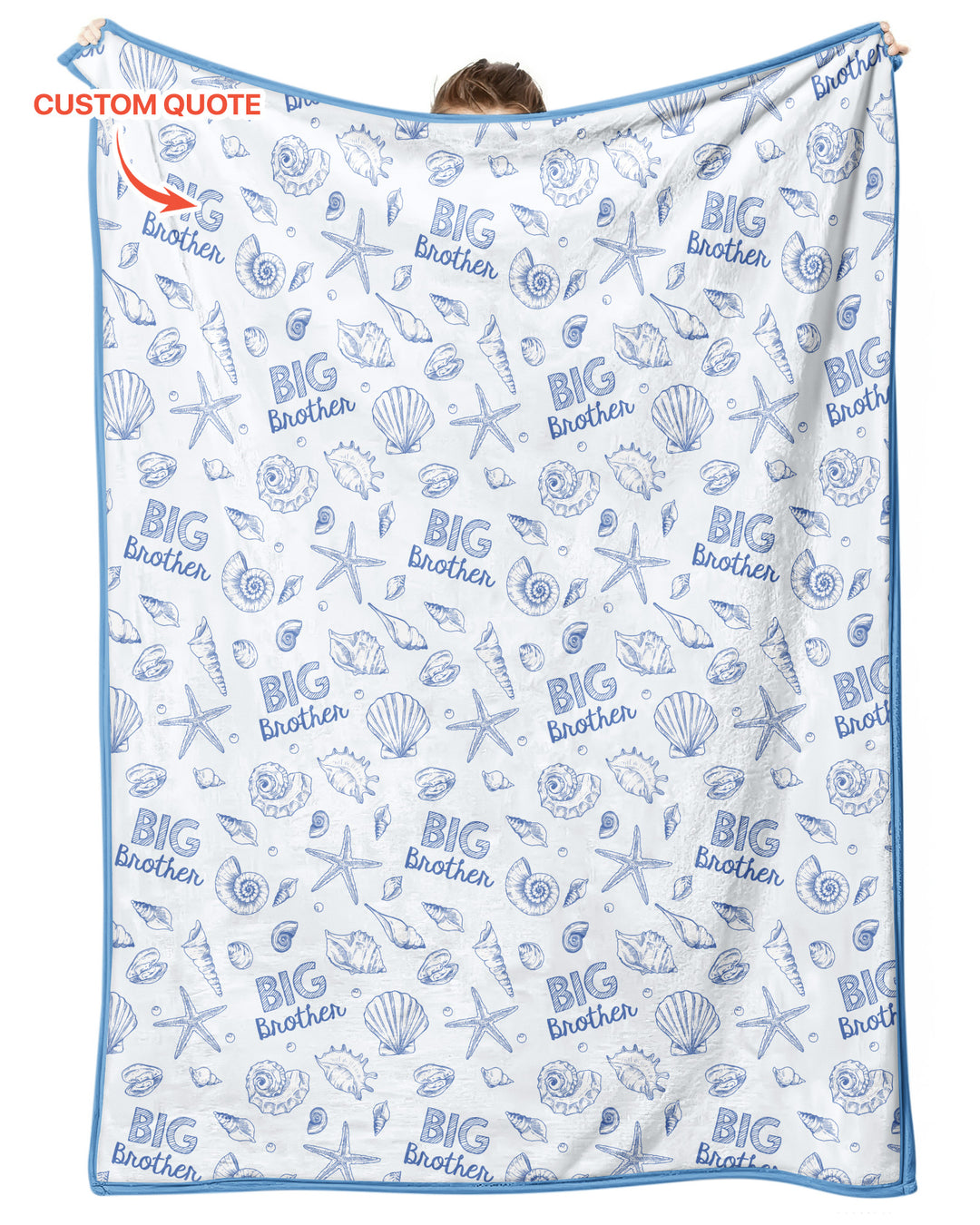 Coquette Seashell Matching Sibling Bamboo Blanket