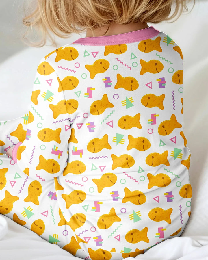 Cheesy Fishies Family Matching Bamboo Convertible Zippy