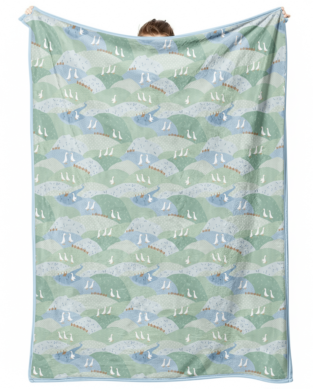 Wandering Geese Family Matching Bamboo Blanket
