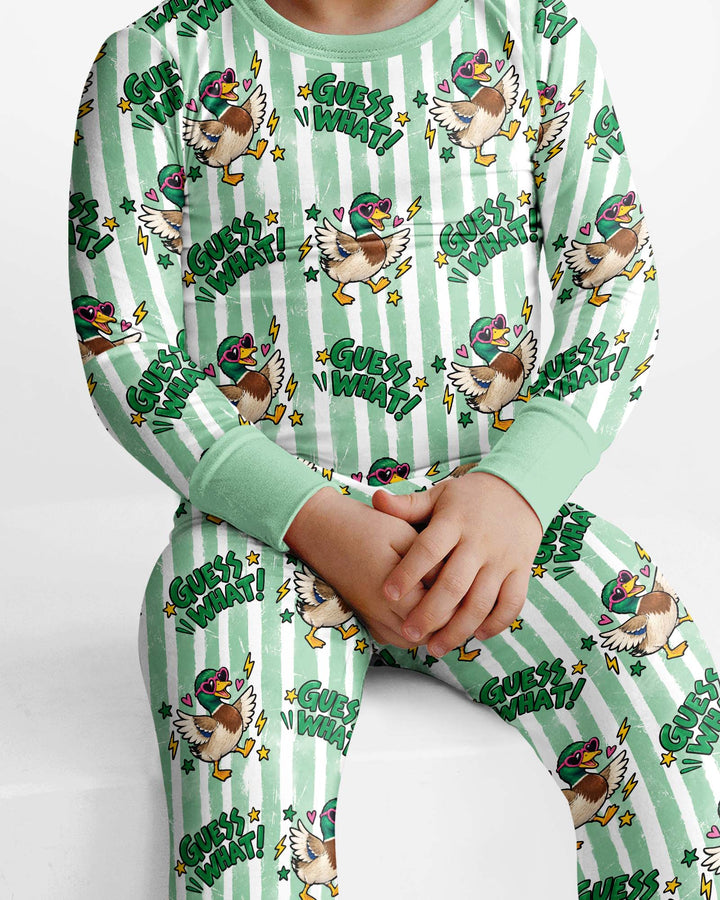 Guess What Mallard Butt Bamboo Two Piece Long Sleeve Pajama Set