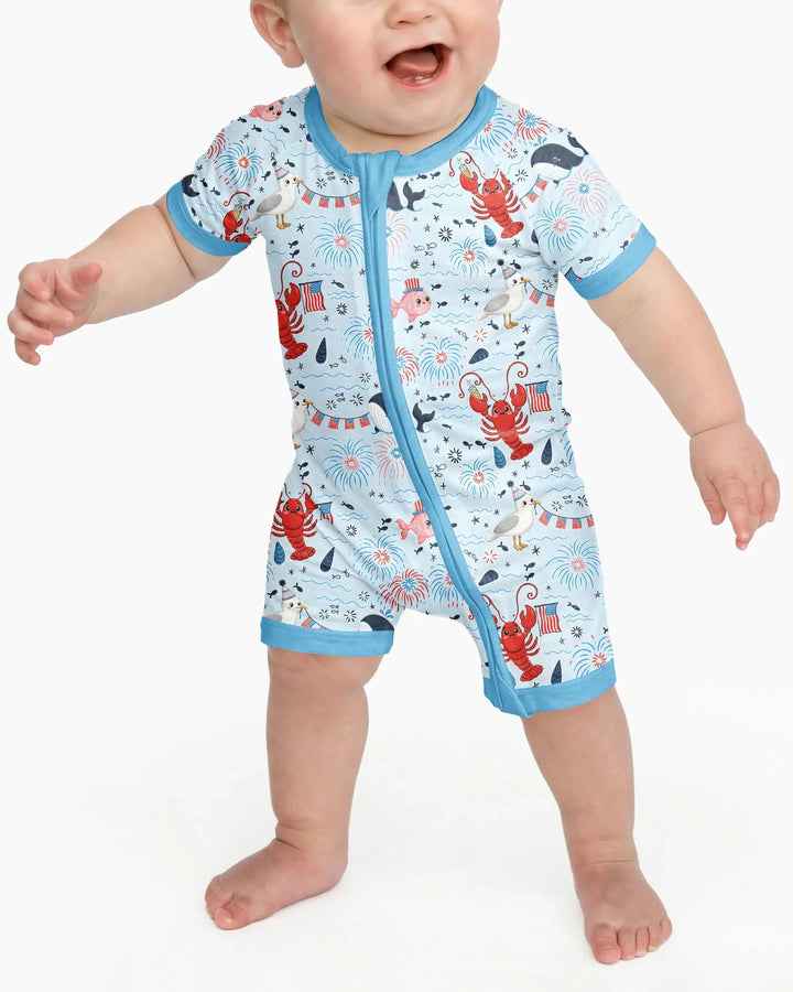 Celebrate 4th of July Family Matching Bamboo Shorty Zippy