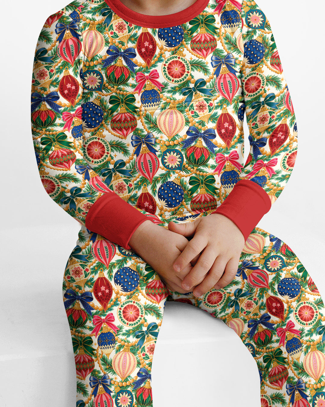 Vintage Ornament Magic Bamboo Two Piece Long Sleeve Pajama Set