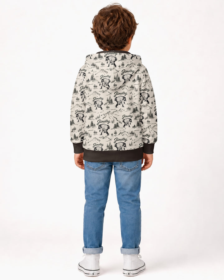 Vintage Jimothy Racoon Family Matching Bamboo Zip Hoodie