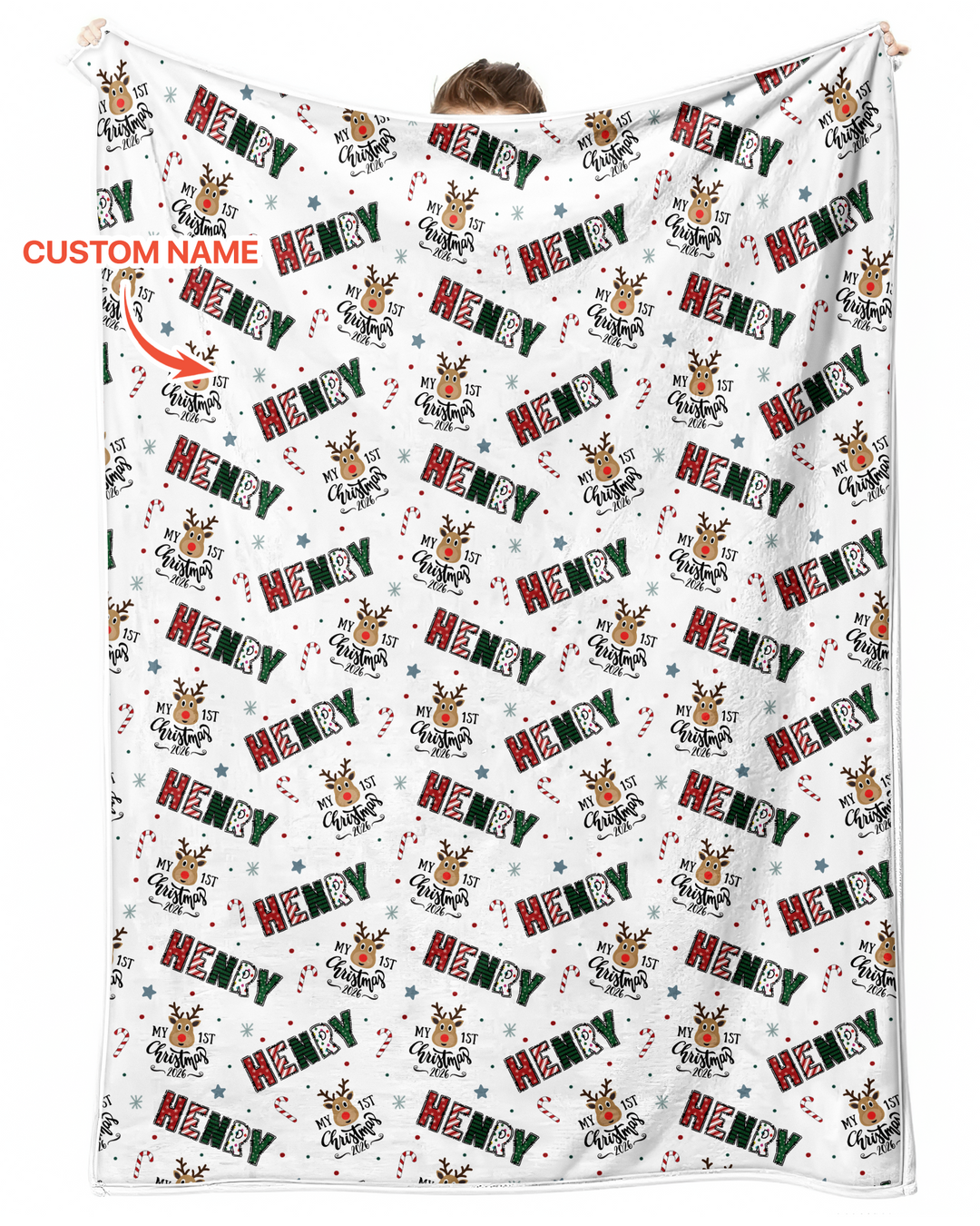 Custom Name "My First Christmas 2025" - Bamboo Blanket (S)