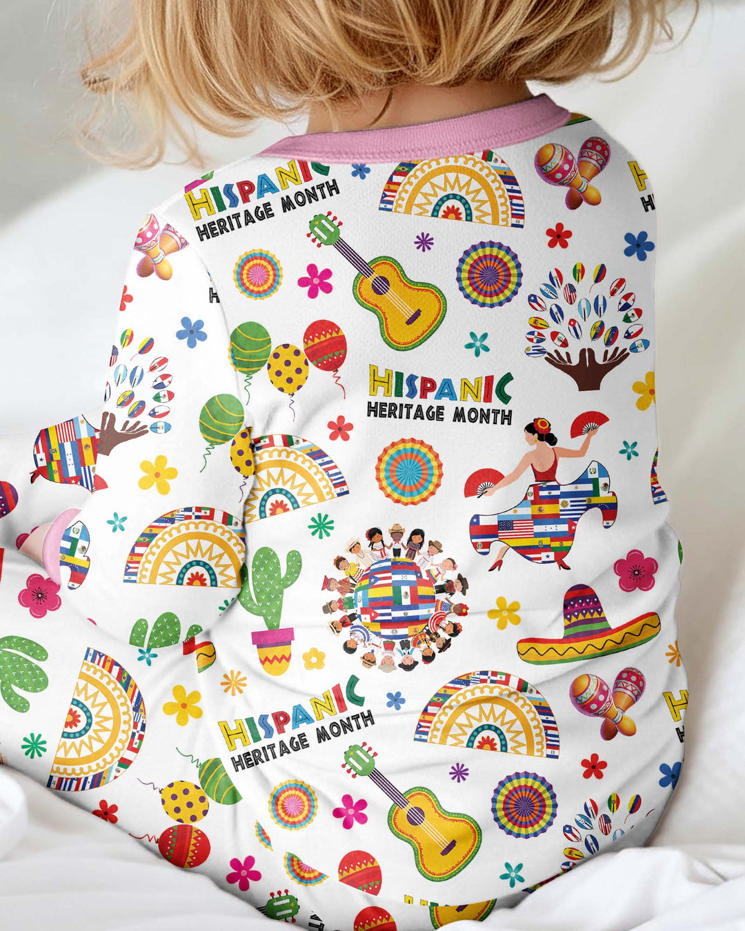 Hispanic Heritage Month Latin Childs With Flag Bamboo Convertible Zippy
