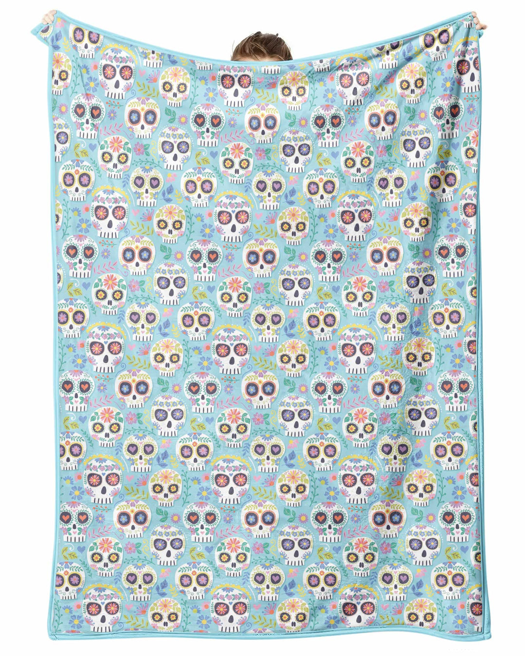 Floral Skull Bamboo Blanket