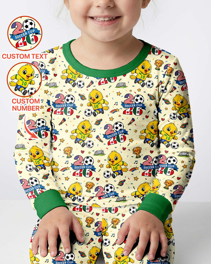 We Are The Champions Soccer Cup 2026 Bamboo Two Piece Long Sleeve Pajama Set