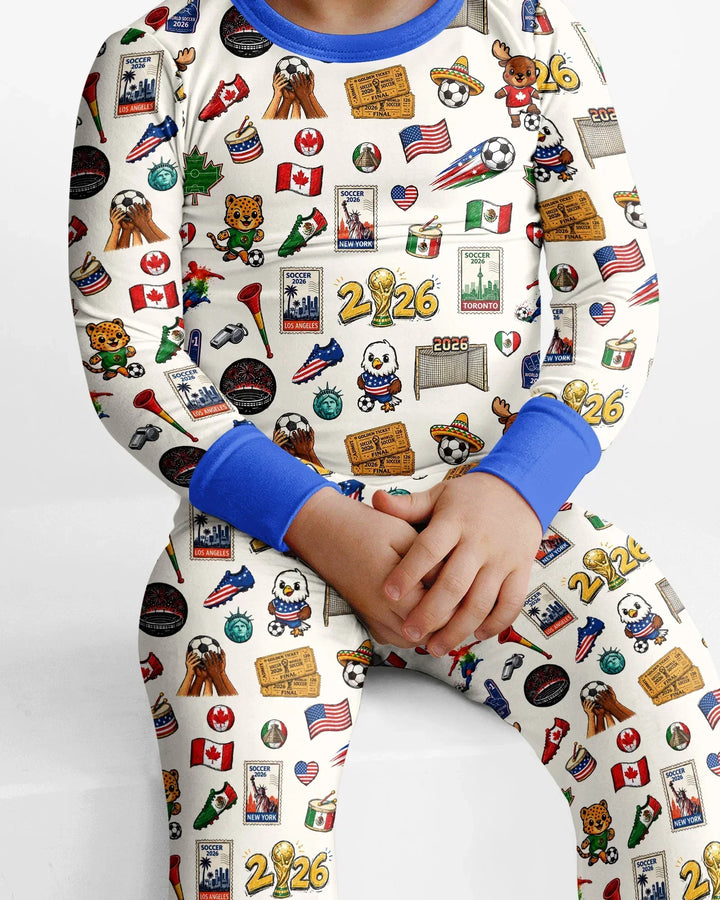 Soccer Cup 2026 Bamboo Two Piece Long Sleeve Pajama Set