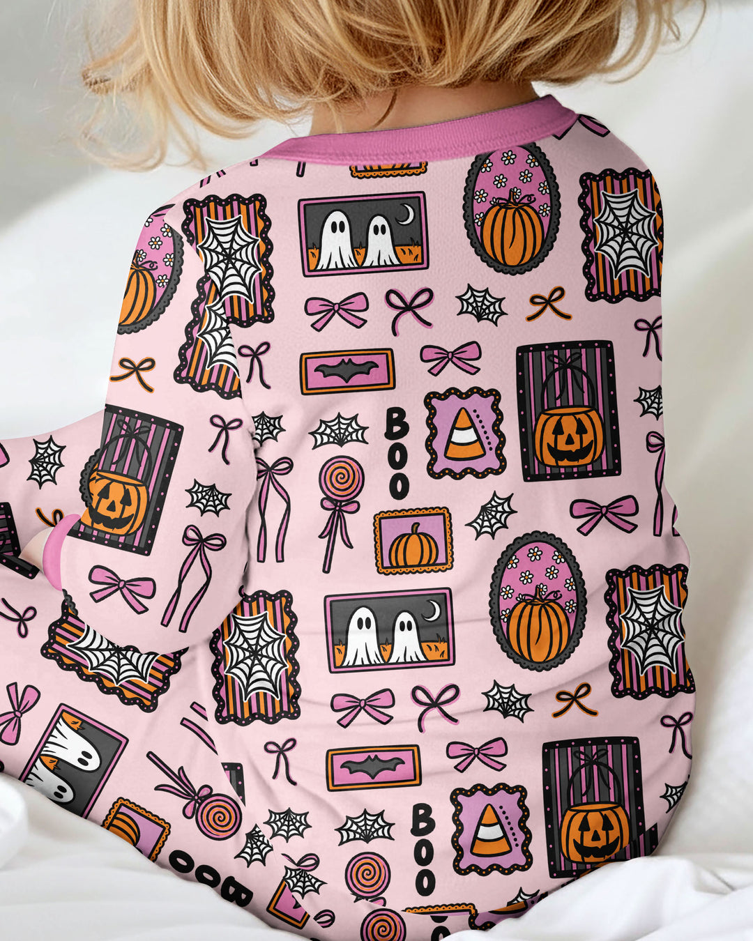Spooky Preppy Pink Bamboo Convertible Zippy