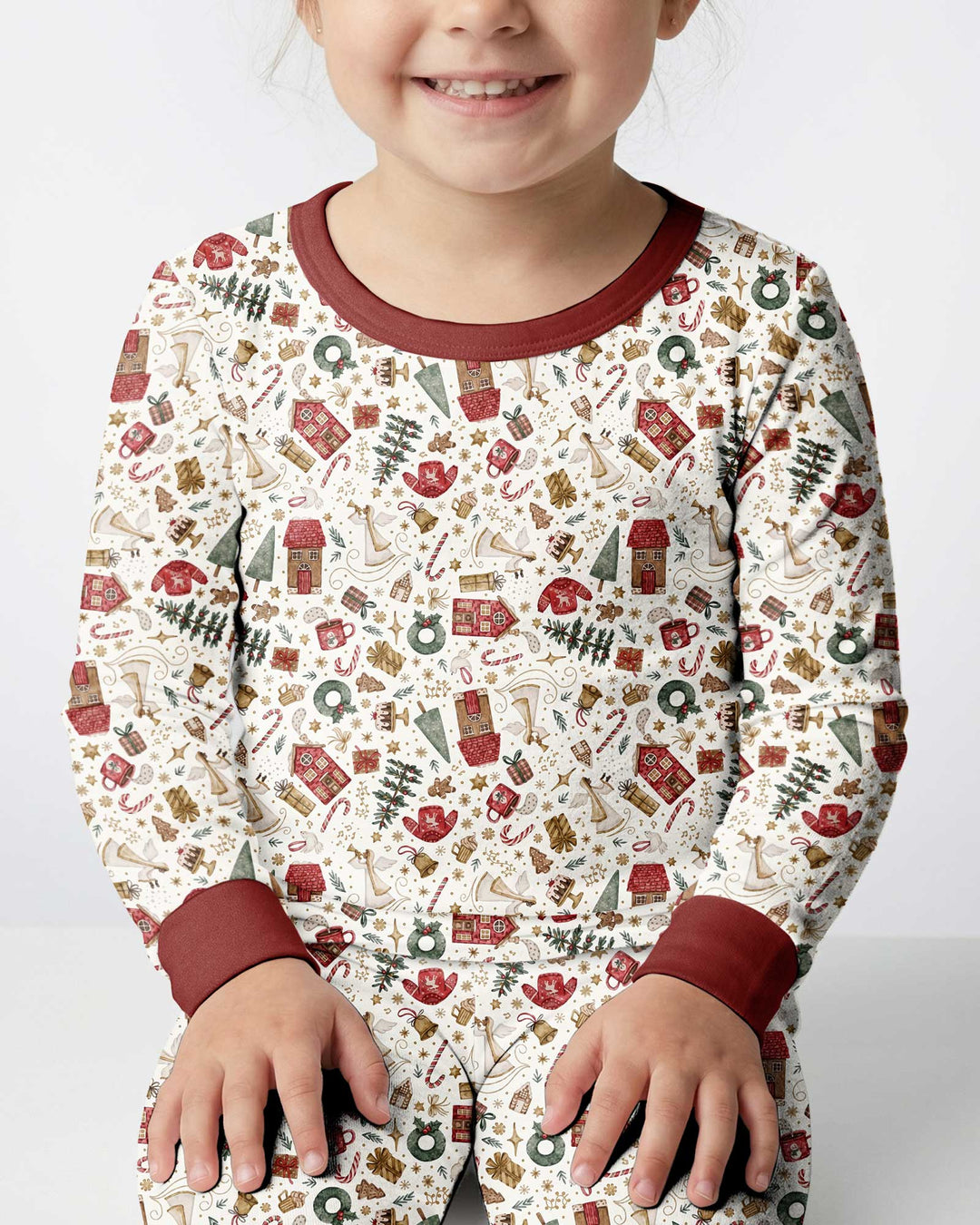 Magical Christmas Story Bamboo Two Piece Long Sleeve Pajama Set
