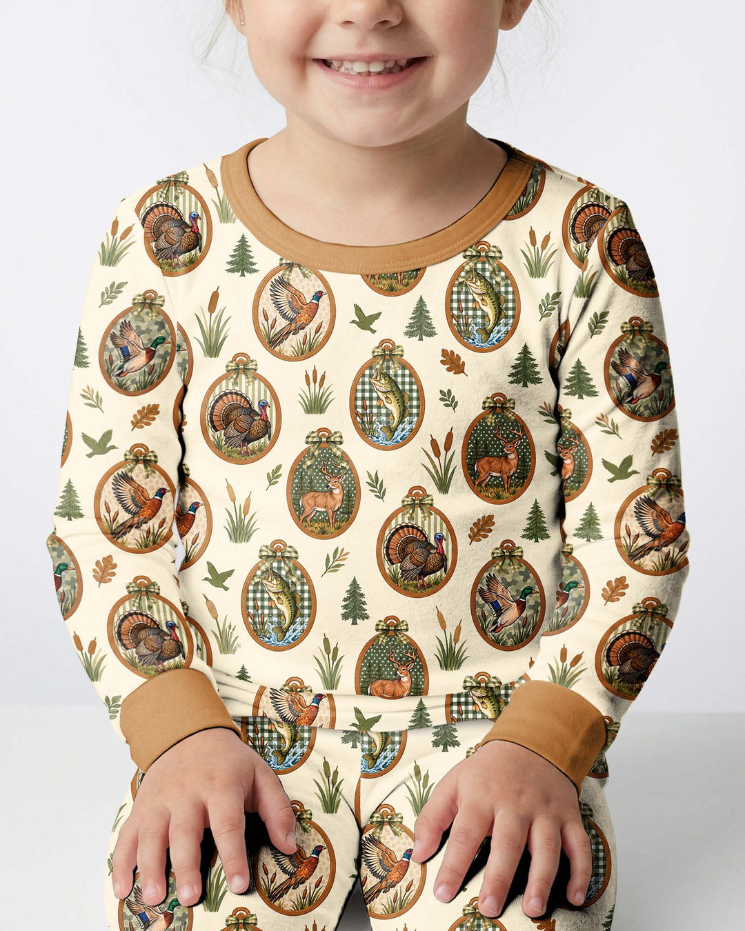 Hunting Season Family Matching Bamboo Two Piece Long Sleeve Pajama Set