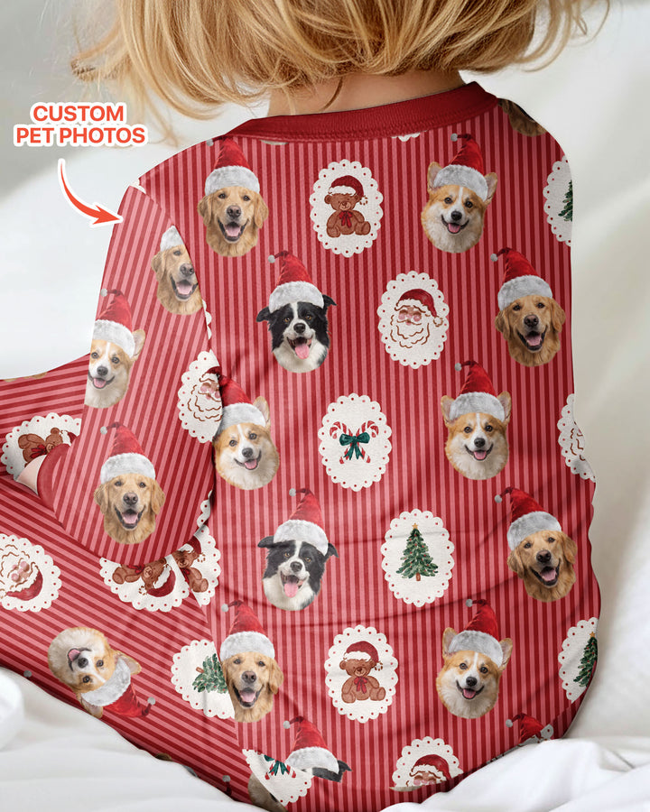 Custom Pet Face Christmas Cameo Bamboo Convertible Zippy