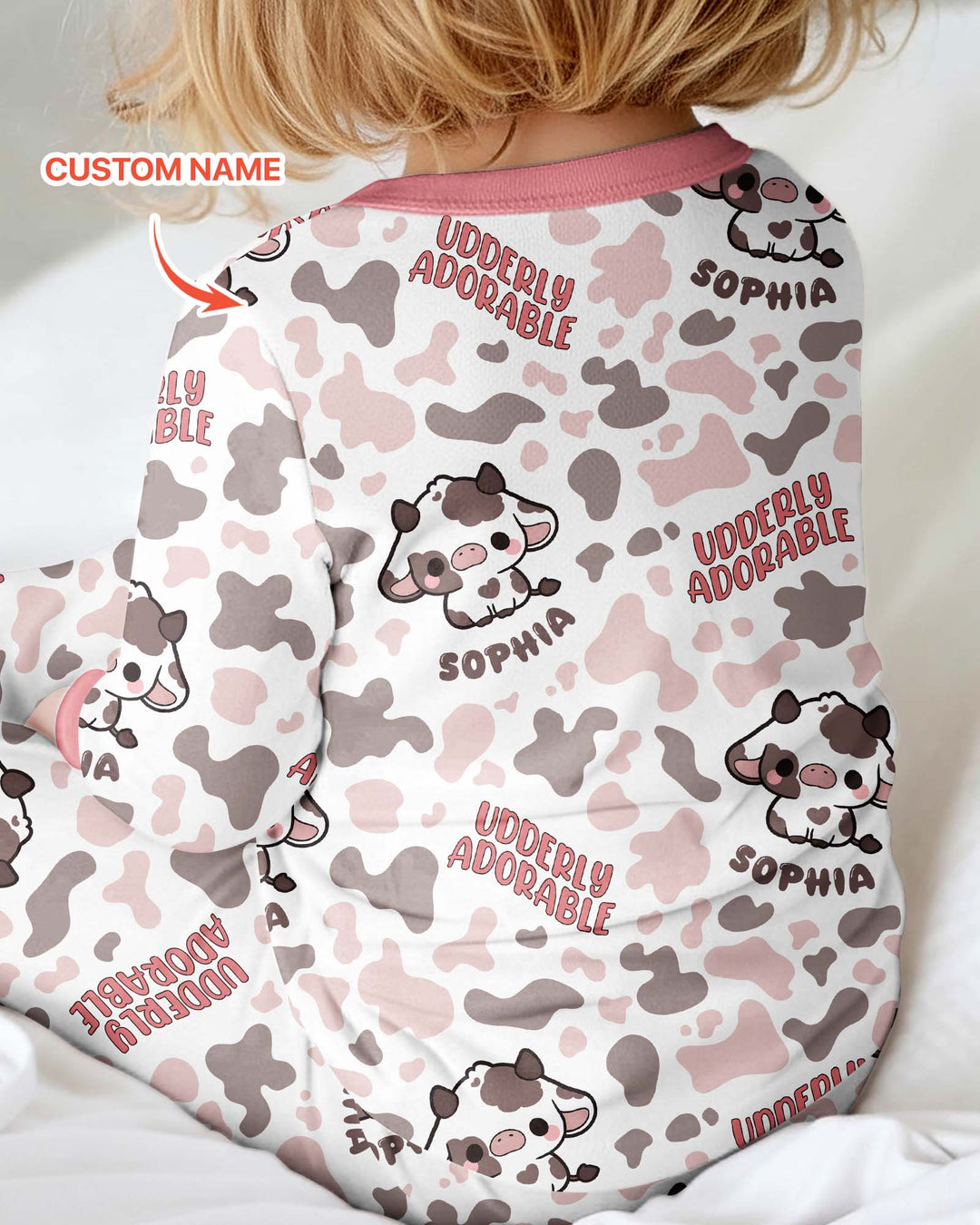 Udderly Adorable Custom Name Bamboo Convertible Zippy