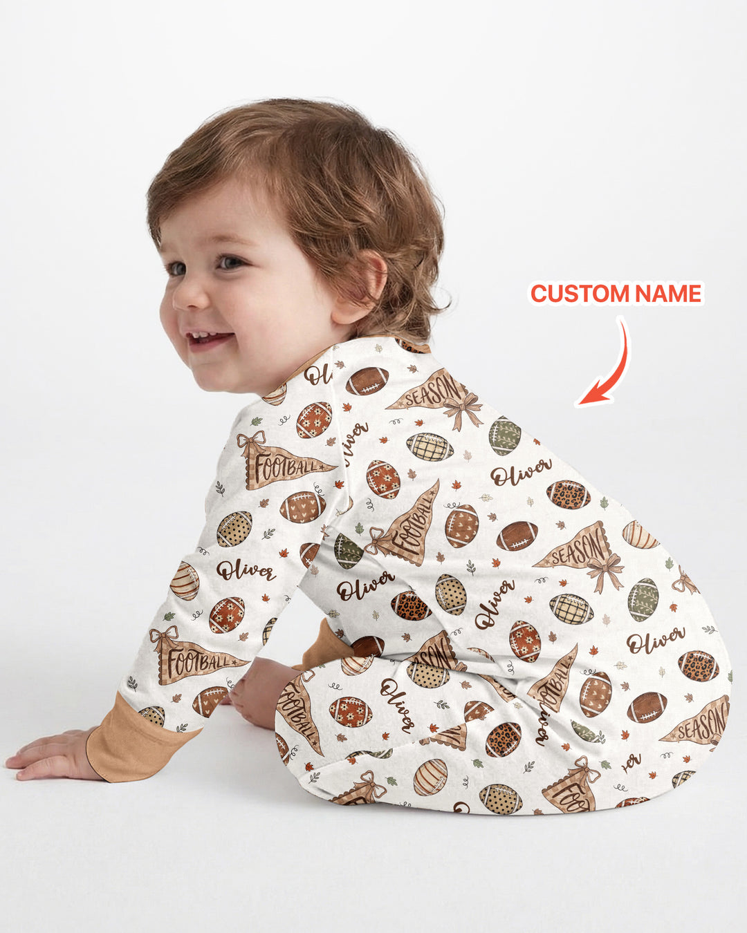 Custom Name Football Fall Season Bamboo Convertible Zippy