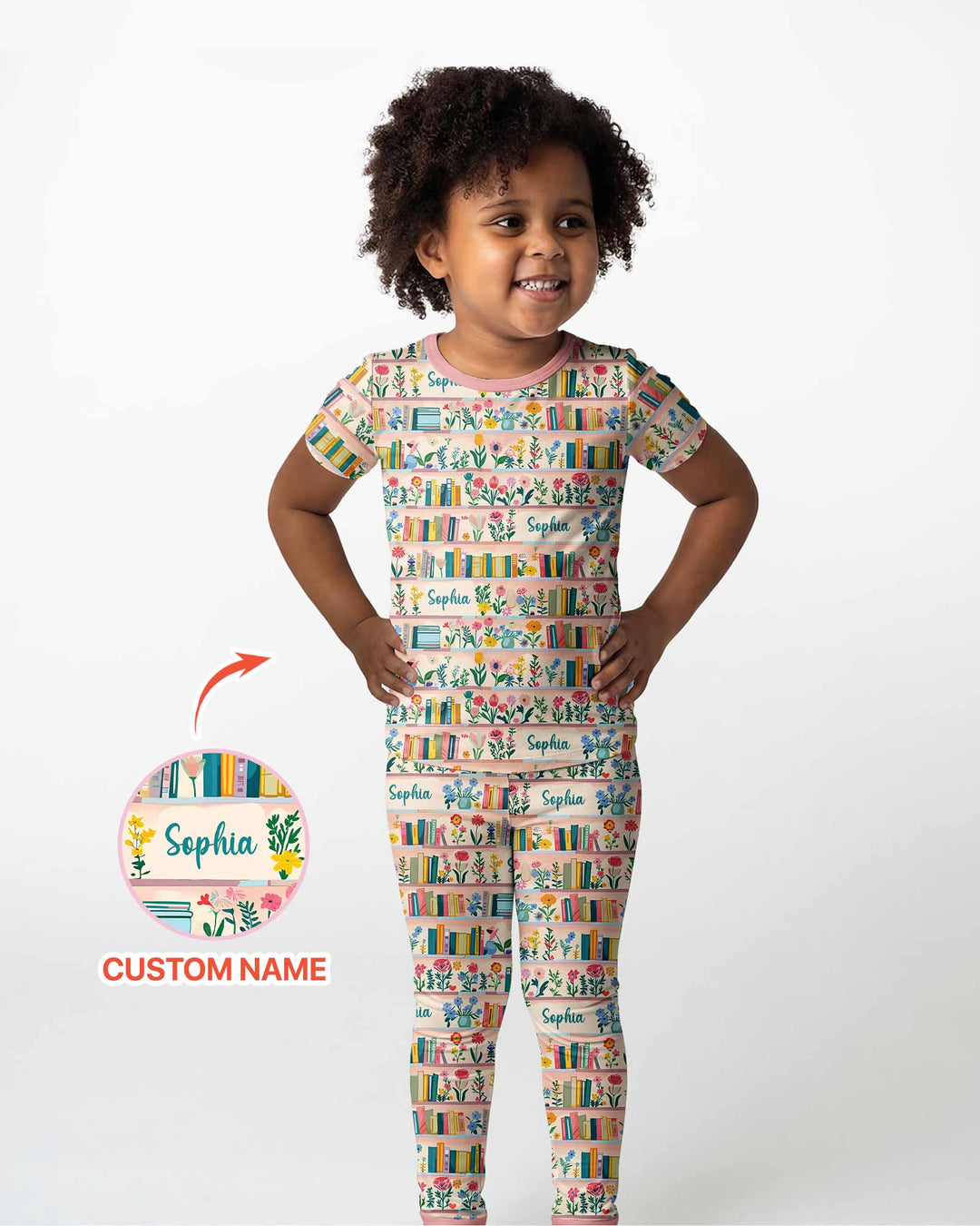CUSTOM Template Bamboo Two Piece Short Sleeve Pyjamas Set
