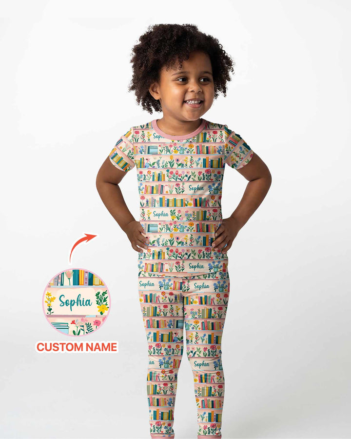 CUSTOM Template Bamboo Two Piece Short Sleeve Pyjamas Set