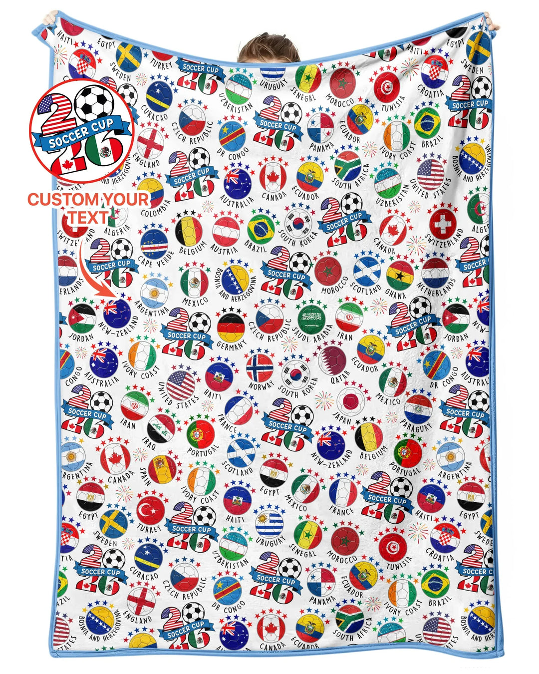 The World Plays Here 2026 Soccer Tour Bamboo Blanket