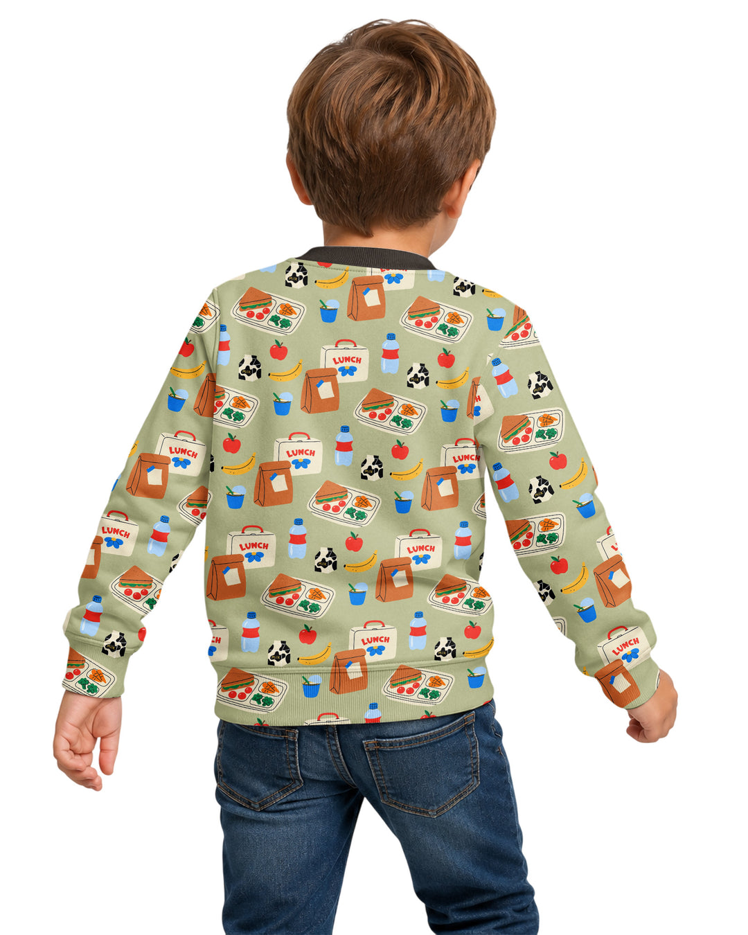 Happy School Lunch Bamboo Adult Crewneck Sweatshirt