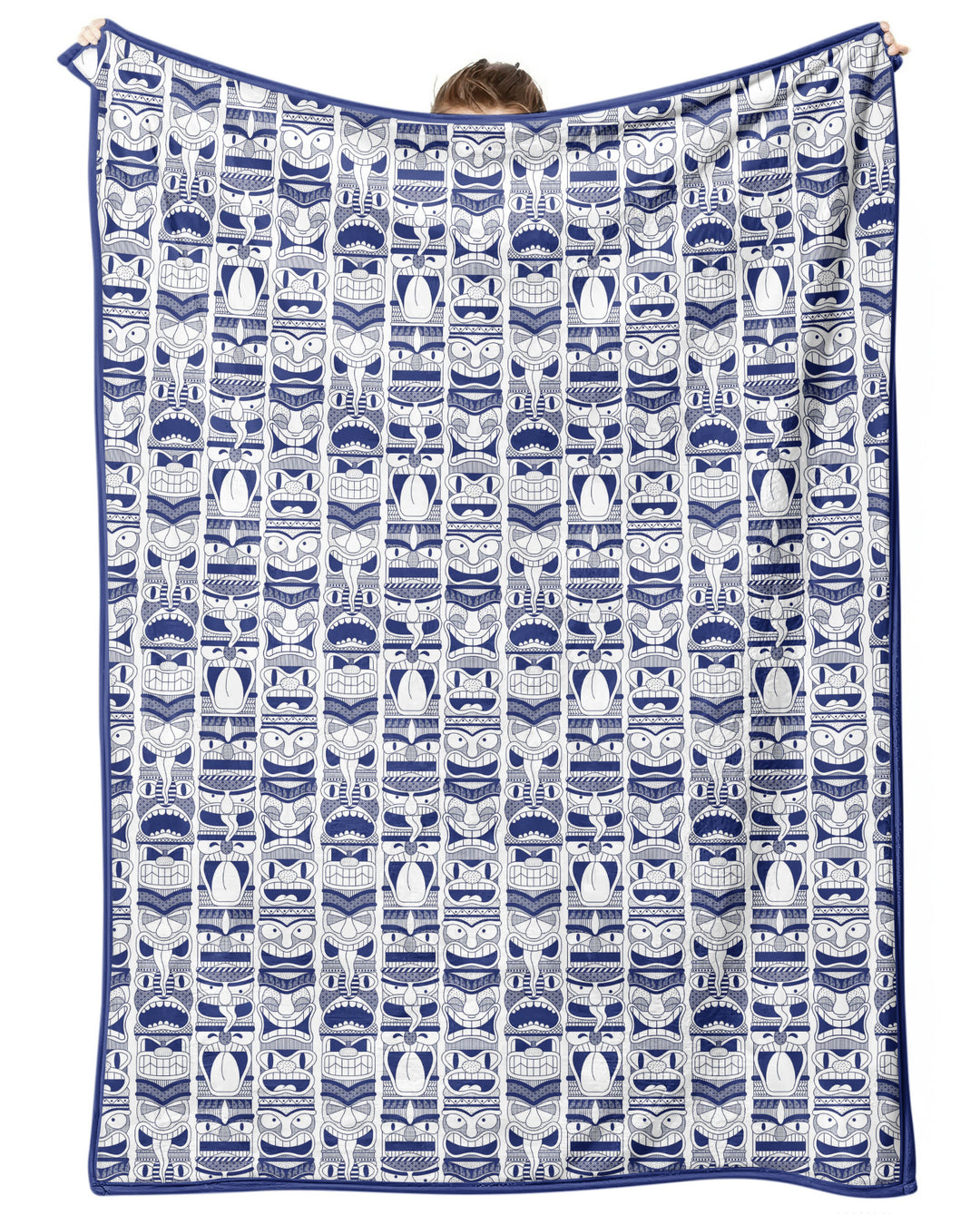 Friendly Totem Pole Figures Bamboo Blanket