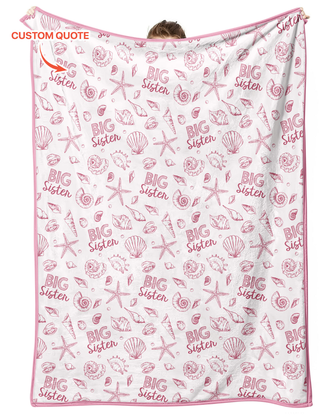 Coquette Seashell Matching Sibling Bamboo Blanket
