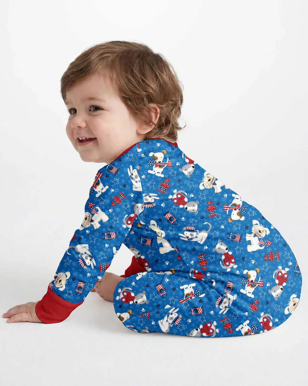 Red, White & Woof Family Matching Bamboo Convertible Zippy