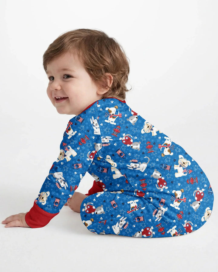 Red, White & Woof Family Matching Bamboo Convertible Zippy