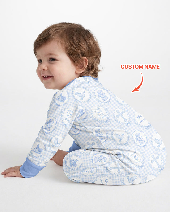 Custom Name Baptism Straight Outta Holy Water Bamboo Convertible Zippy