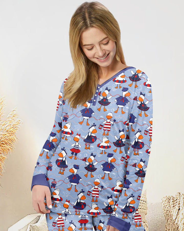 Freedom Floaties Family Matching Bamboo Women Pajama Set
