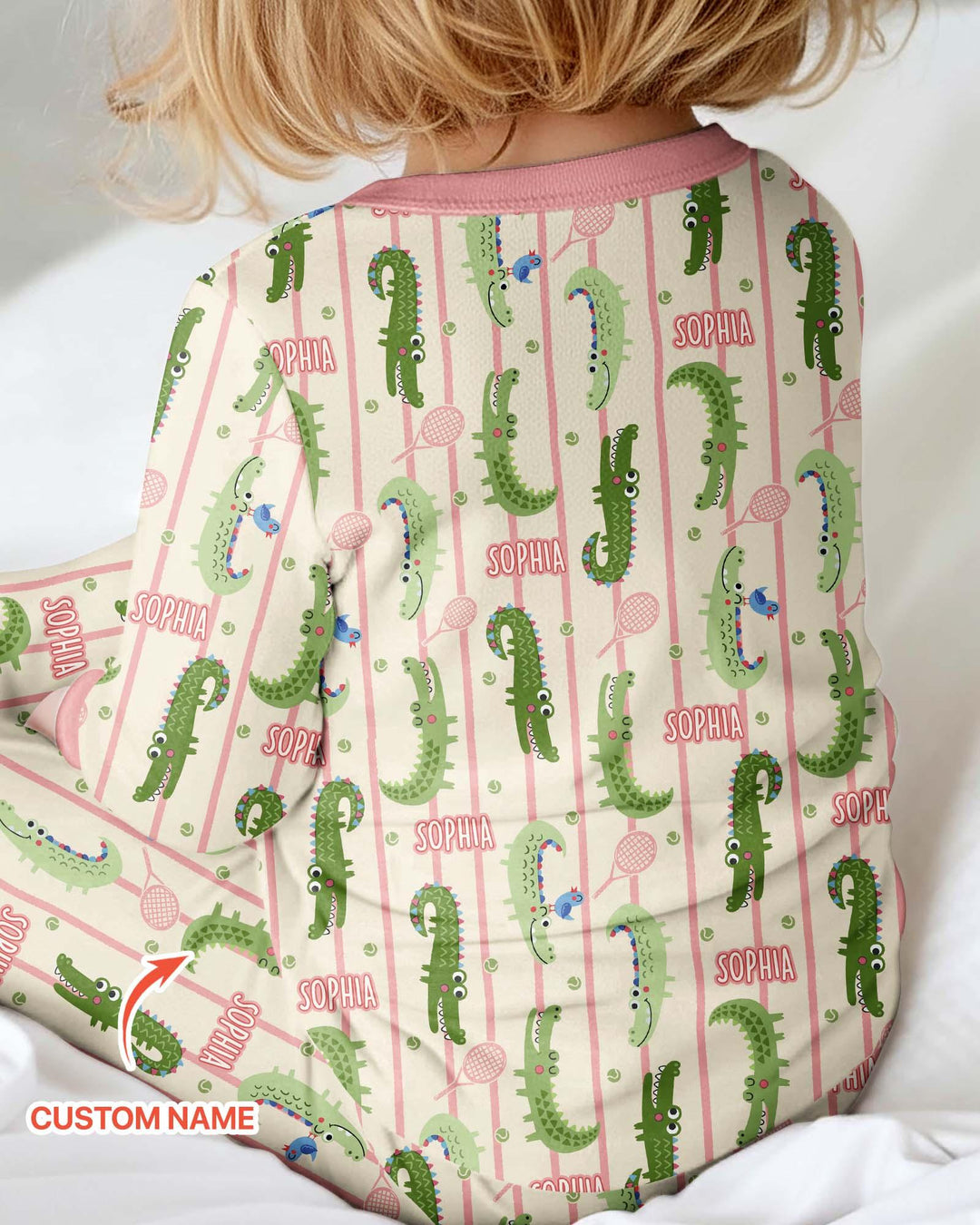Custom Name Tennis Crocodiles Bamboo Convertible Zippy