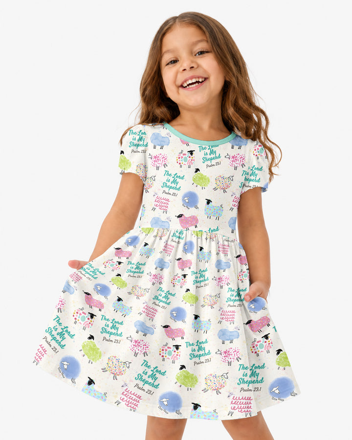 The Lord Is My Shepherd Psalm 23 Bamboo Twirl Dress