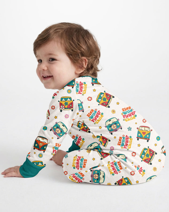 Stay Wild Flower Child Bamboo Convertible Zippy
