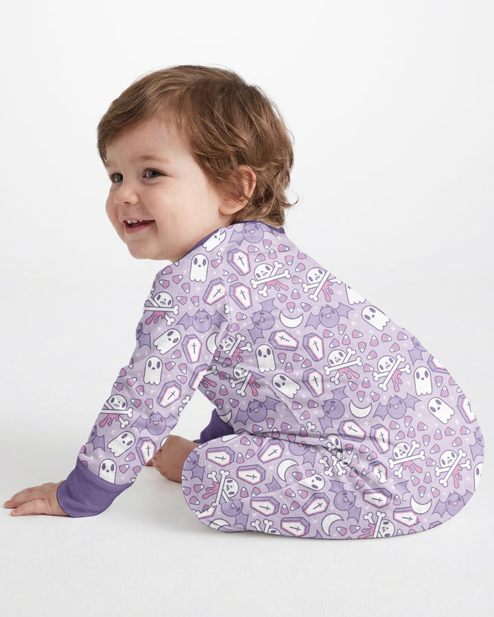 Cute Ghost Halloween Pastel Purple Spooky Bamboo Convertible Zippy